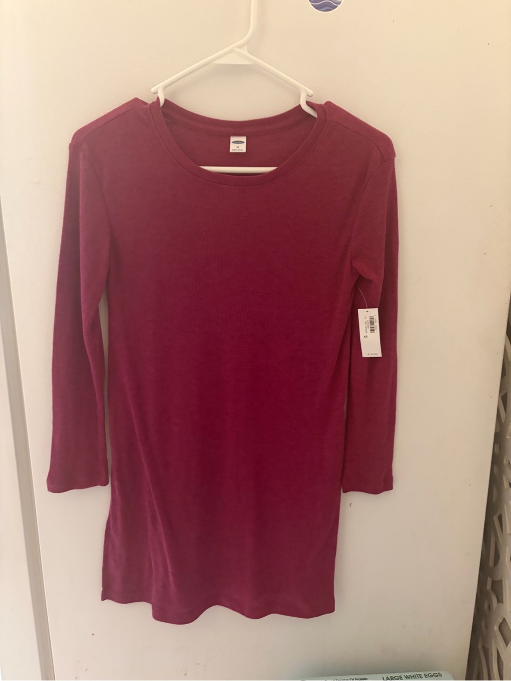 Women's Long Sleeve Knit Top - Berry